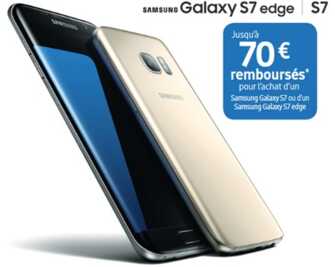 Le Samsung Galaxy S7 ou S7 Edge au meilleur prix chez Sosh avec une ODR de 70 euros 