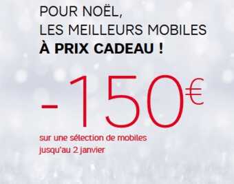 Pour Noël, les meilleurs mobiles à prix cadeau avec un forfait SFR