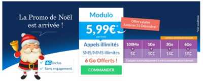Le cadeau de Prixtel pour Noël : Un forfait illimité 6Go à moins de 6€ !