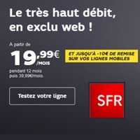 La Fibre Starter de SFR à partir de 9.99€ par mois en promo dès aujourd'hui !