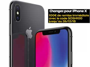 Offrez-vous l'iPhone X à prix réduit chez l'opérateur SOSH