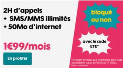 Prolongation ! Le forfait SOSH 2H à moins de 2 euros est disponible jusqu'au 03 septembre