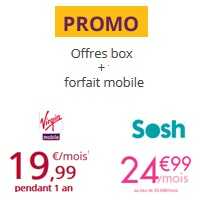 Bons plans à ne pas rater pour un abonnement Quadrupleplay « Box et mobile » chez Sosh et Virgin Mobile !