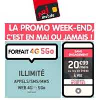 Nouveau bon plan chez NRJ Mobile : Le forfait 4G 5Go data en promo tous les Week-ends de Mai !