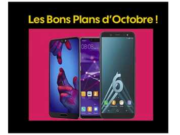 Découvrez les bons plans Smartphones du mois d'octobre chez SOSH et Orange 