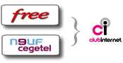 Match entre Free et Neuf pour le rachat de Club Internet