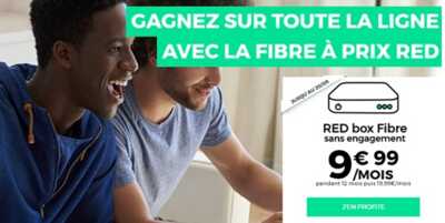 La RED box Fibre à 9.99 euros par mois prolongée jusqu'au 20 septembre
