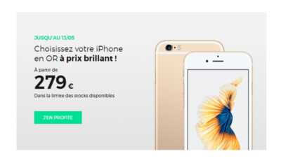 Dernier jour pour profiter des remises sur les iPhones Or chez RED by SFR !