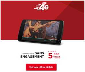 RED By SFR : Des forfaits mobiles sans engagement à partir de 5.99 € par mois !