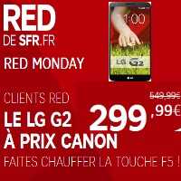 RED Monday : Le LG G2 à prix incroyable de 299.99€ sans engagement !