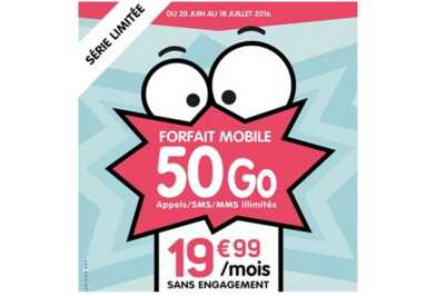 Le forfait illimité 50Go à 19.99 euros lancé chez CIC Mobile ou Credit Mutuel bientôt disponible chez NRJ Mobile 