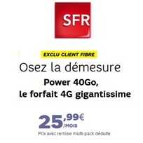 Box et mobile : Série limitée avec 20Go de data ou 40Go en 4G à partir de 25.99€ par mois désormais disponible chez SFR !