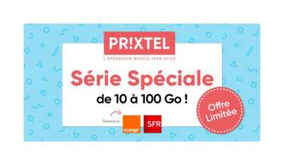 Prixtel prolonge sa Série Spéciale, de 10Go à 100 Go, dès 6.99 euros et intègre désormais le réseau Orange