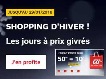 Bonne nouvelle ! Le Forfait SFR Power 50Go est à nouveau disponible à partir de 10 euros