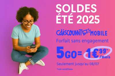forfait illimite 5Go cdiscount mobile
