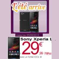 Le Sony Xperia L en promotion avec forfait mobile iDOL M