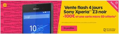 Sosh Friday : Une vente flash sur le Sony Xperia Z3