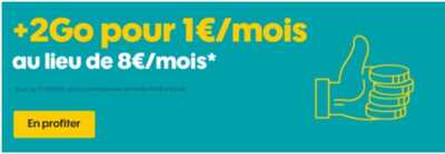 Sosh : option 2Go de data à 1€ à vie prolongée jusqu'au 10 février 2016 !