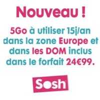 Forfait mobile Sosh : Le Roaming depuis l’Europe est désormais disponible !