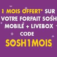 Un mois offert sur votre forfait mobile + Livebox  chez Sosh !