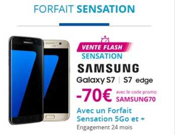 Bon plan : le Samsung Galaxy S7 ou S7 Edge en vente flash chez Bouygues Telecom
