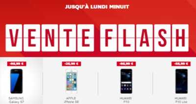 Le Samsung Galaxy S7, Huawei P10, P10 Lite ou l'iPhone SE à 1 euro chez SFR (dernières heures)