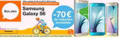 Samsung Galaxy S6, S6 Edge et S6 Edge+ en promo jusqu’à ce soir minuit chez Orange !