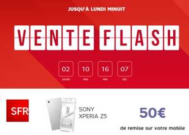 Sony Xperia Z5 en vente flash chez SFR ce Week-end !