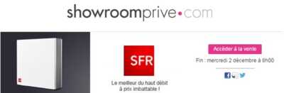 Vente privée : Après la Freebox Crystal à 1.99€, c'est la Box de SFR au même prix qui débarque !
