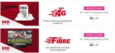 Les ventes privées RED by SFR prolongées de 5 jours !