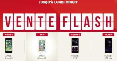 Dernières heures pour profiter des ventes flash SFR (Huawei P10, P10 Lite, iPhone 6 et iPhone SE)