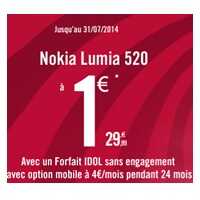 Promo Virgin : Le Nokia Lumia 520 à 1€
