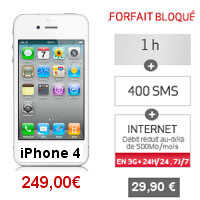 Bon plan : iPhone 4 à 249€ avec un forfait bloqué Virgin Mobile