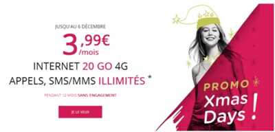Dernières heures : Votre forfait illimité 20Go à moins de 4€ par mois !