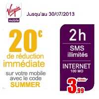 Opération Summer Virgin Mobile : Plus que 2 jours pour en profiter !