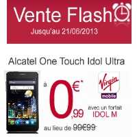 Virgin Mobile : Alcatel One Touch idol Ultra en promo avec un forfait iDOL M 
