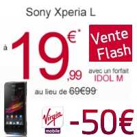 Bon plan : Le Sony Xperia L avec un forfait mobile iDOL M
