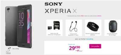 Bon plan Bouygues Telecom : un accessoire offert pour l'achat d'un Sony Xperia X