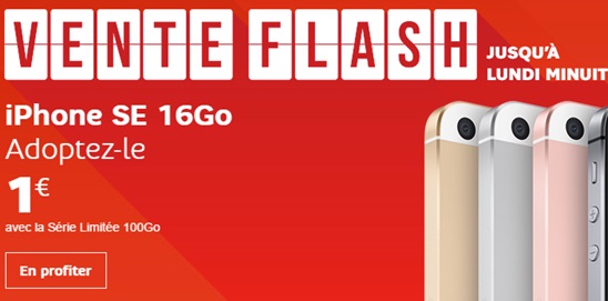 L'iPhone SE à 1 euro avec la série limitée SFR 100Go à saisir rapidement