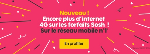 Sosh vient d’enrichir la data dans ses forfaits 4G … et au même prix !