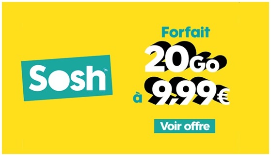 Bon plan SOSH : Dernières heures pour saisir le forfait SOSH 20Go à 9.99 euros