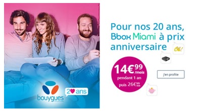 Bouygues Telecom : La Bbox Miami à prix anniversaire encore pendant quelques jours