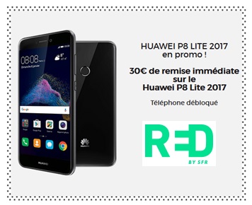 Promo : Le Huawei P8 Lite 2017 à prix réduit chez RED by SFR