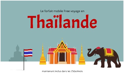 Nouveau : Free intègre la Thaïlande dans ses 25Go par mois en Roaming
