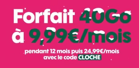Prolongation ! Le forfait Sosh 40Go à 9.99 euros jusqu'au 18 décembre