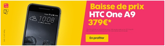 Baisse de prix : Le HTC One A9 à 379€ chez Sosh !