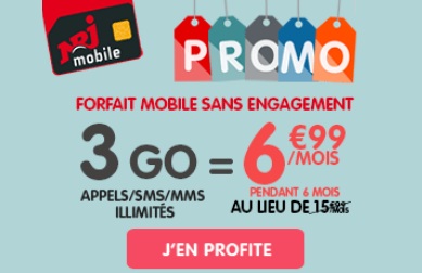 Bon plan : Dernière semaine pour profiter d'un forfait illimité 3Go à 6.99 euros par mois