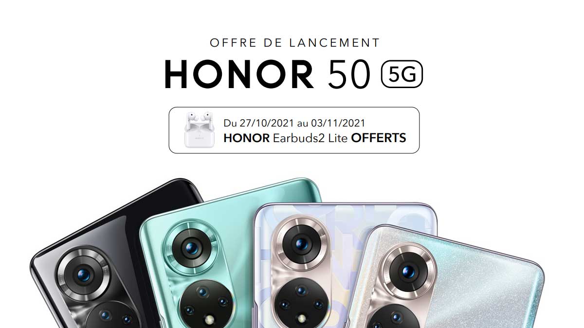 100€ de remise et Earbuds offerts : profitez vite de la promo Honor 50 !
