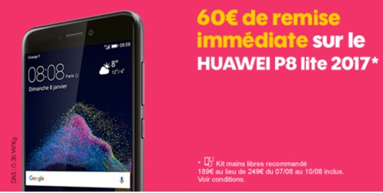 La vente flash SOSH sur le Huawei P8 Lite 2017 à saisir immédiatement !