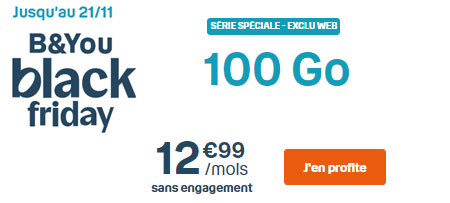 Forfait 100Go B&You pour le Black Friday